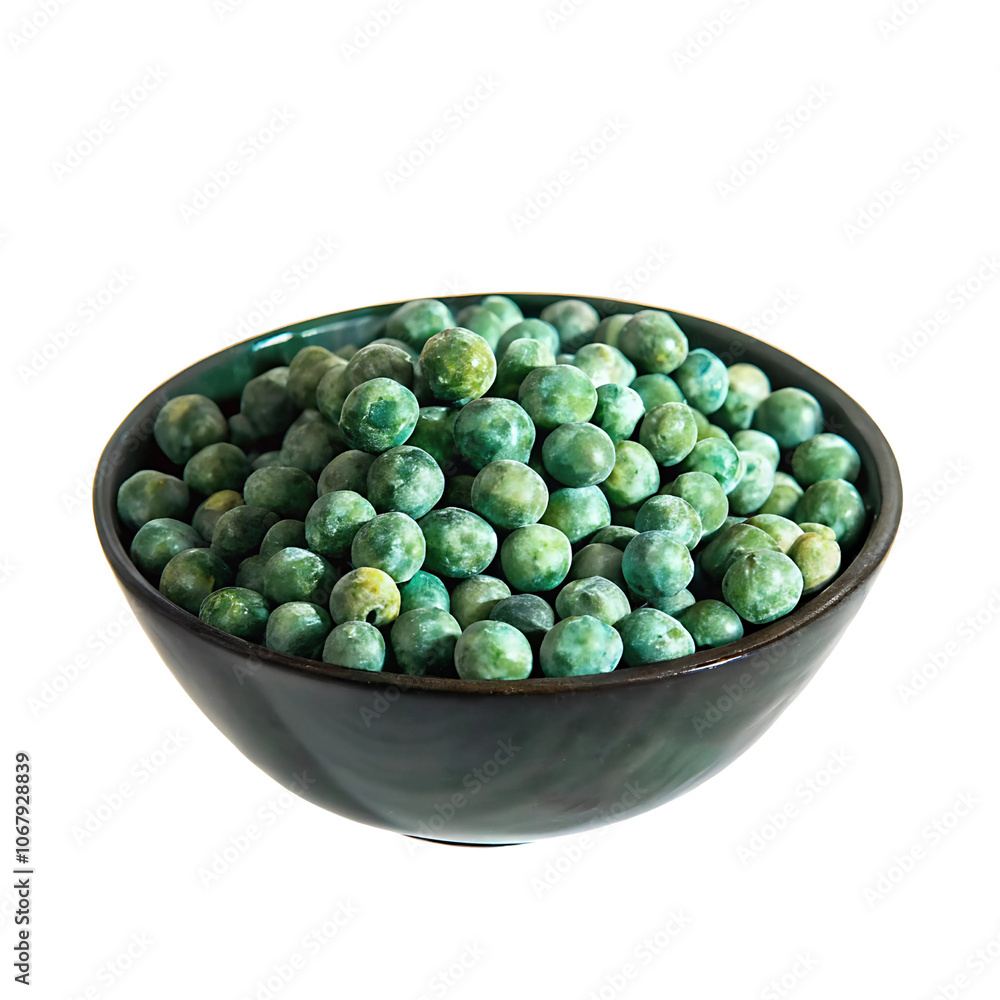 Bowl of Green Decorative Peas on transparent or white background Bowl of Green Decorative Peas on transparent or white background