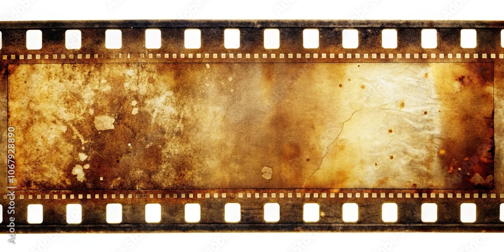 Wrong underexposed 35mm film strip with smear marks, scratches, and dust on isolated background, film strip, underexposed Wrong underexposed 35mm film strip with smear marks, scratches, and dust on isolated background, film strip, underexposed