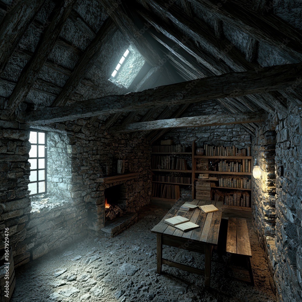 Cozy Classic Reading Nook in a Rustic Setting Cozy Classic Reading Nook in a Rustic Setting