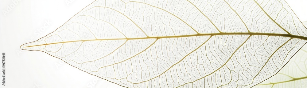 Obraz premium A highly detailed leaf texture, showing fine veins and natural patterns with bright, natural light for an intricate appearance