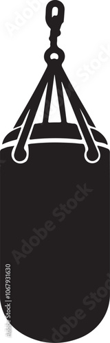 punching bag logo silhouette design vector art illustration