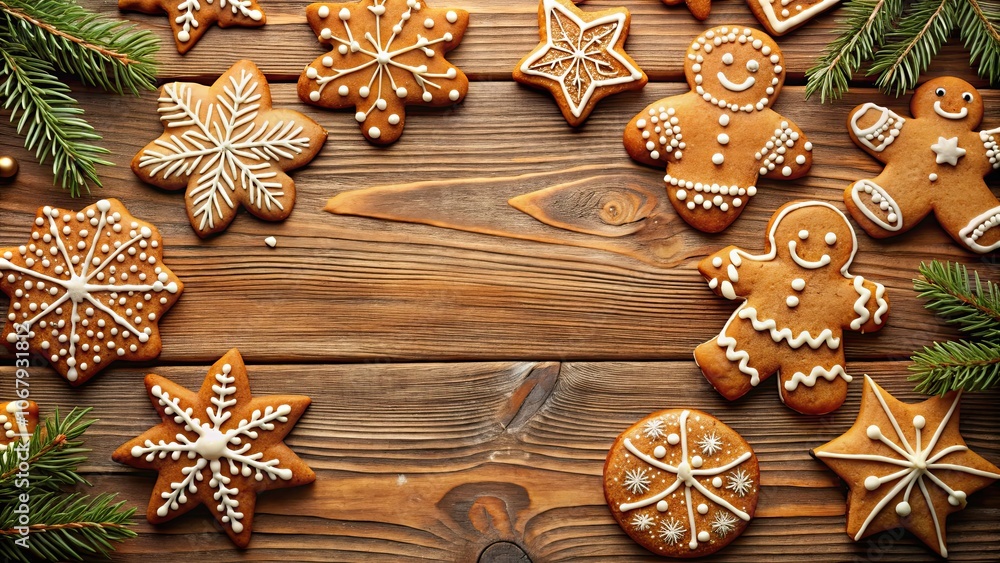 Traditional Christmas gingerbread cookies on a wooden table , Christmas, gingerbread, cookies, holiday, homemade, festive Traditional Christmas gingerbread cookies on a wooden table , Christmas, gingerbread, cookies, holiday, homemade, festive