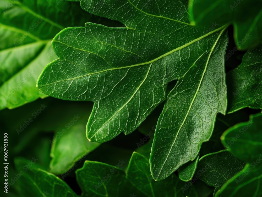 Detailed Macro of Fresh Lush Green Parsley Leaves Detailed Macro of Fresh Lush Green Parsley Leaves