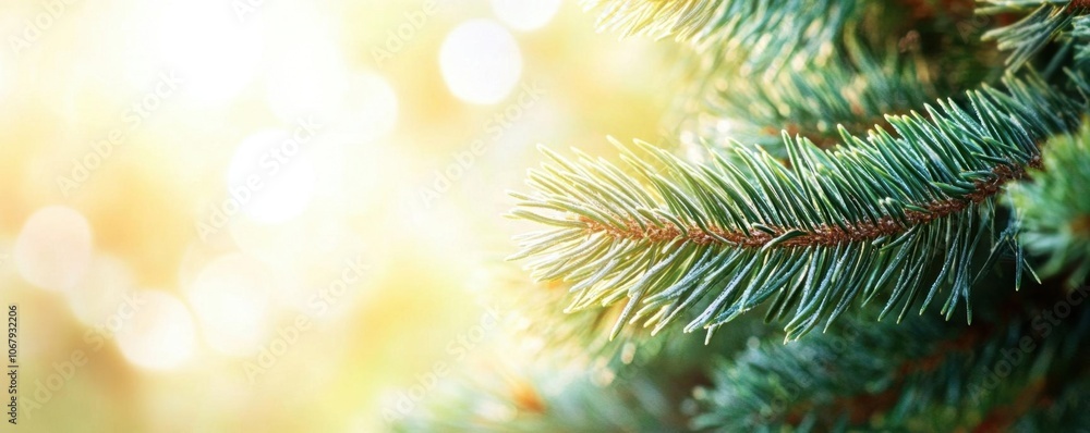 Macro of pine needles, showing fine details and texture with a bright, blurred background for depth Macro of pine needles, showing fine details and texture with a bright, blurred background for depth