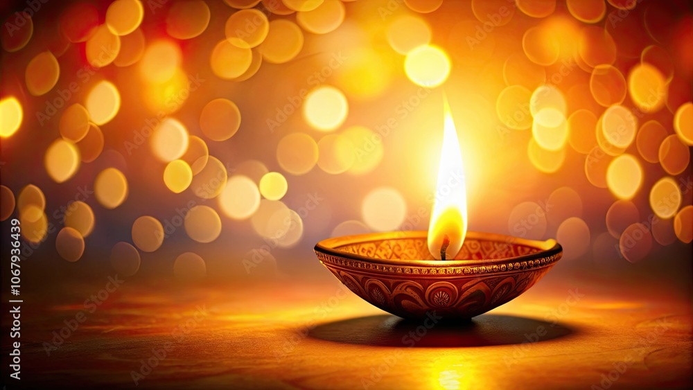 Diwali lamp silhouette casting a warm glow against a vibrant background , Diwali, lamp, silhouette, warm, glow Diwali lamp silhouette casting a warm glow against a vibrant background , Diwali, lamp, silhouette, warm, glow