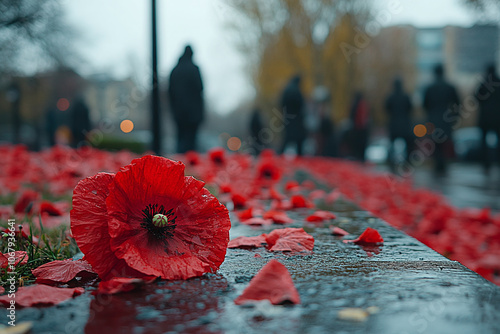 a handwritten note of thanks placed at a war memorial.