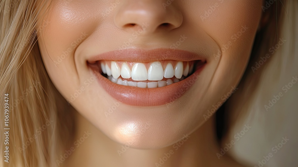 A bright, beautiful smile after a teeth-whitening procedure, highlighting dental care and services with a clean background. A bright, beautiful smile after a teeth-whitening procedure, highlighting dental care and services with a clean background.
