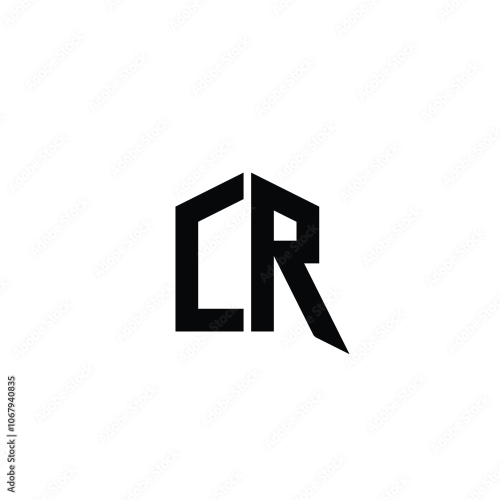 CR monogram logo design letter text name symbol monochrome logotype alphabet character simple logo CR monogram logo design letter text name symbol monochrome logotype alphabet character simple logo