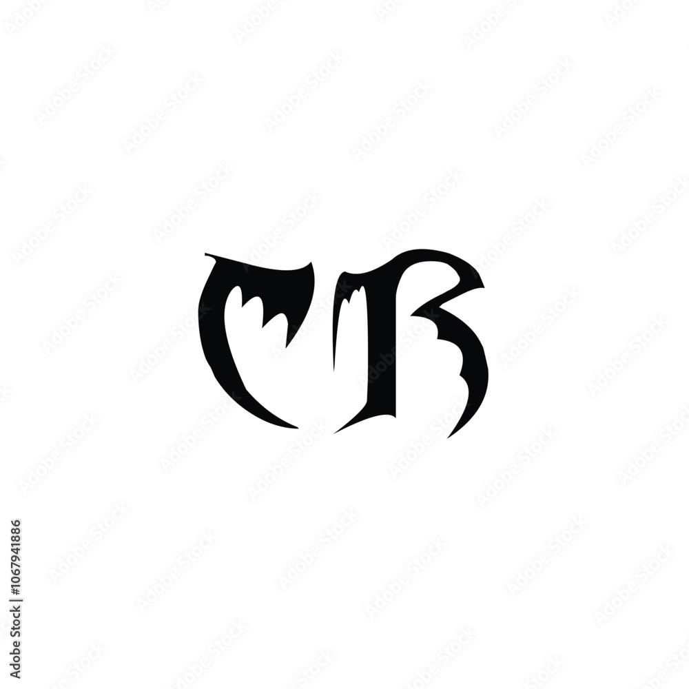 CR monogram logo design letter text name symbol monochrome logotype alphabet character simple logo CR monogram logo design letter text name symbol monochrome logotype alphabet character simple logo