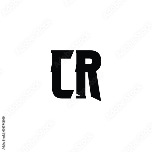 CR monogram logo design letter text name symbol monochrome logotype alphabet character simple logo