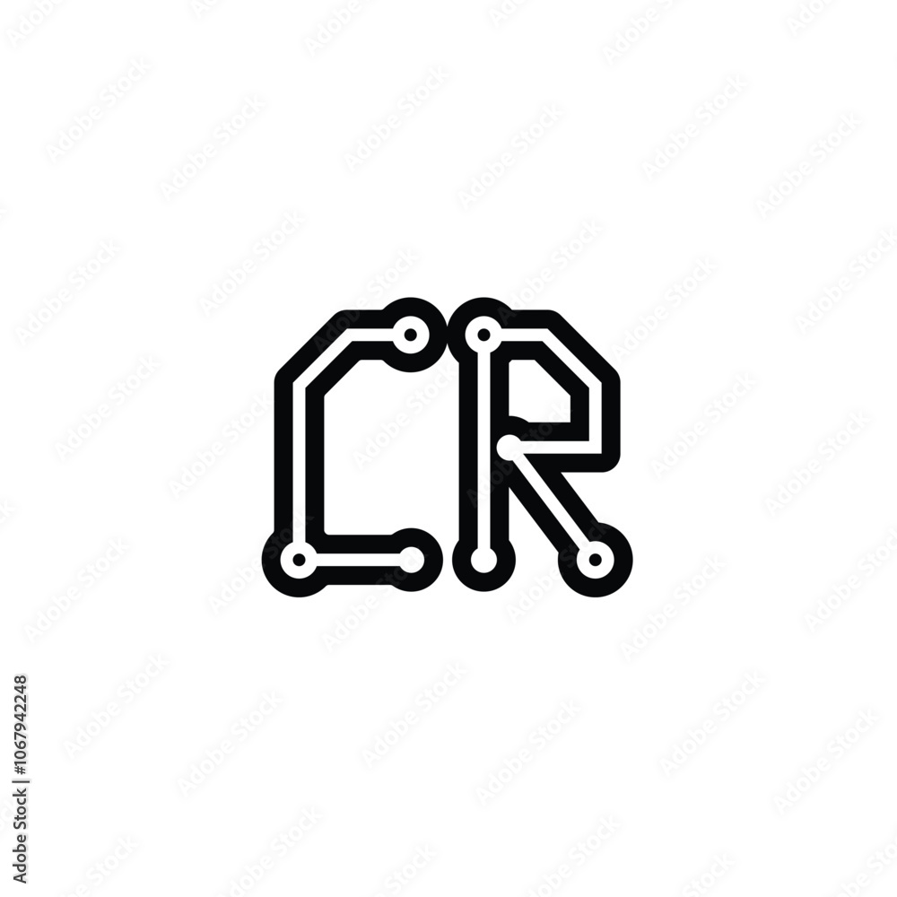 CR monogram logo design letter text name symbol monochrome logotype alphabet character simple logo CR monogram logo design letter text name symbol monochrome logotype alphabet character simple logo