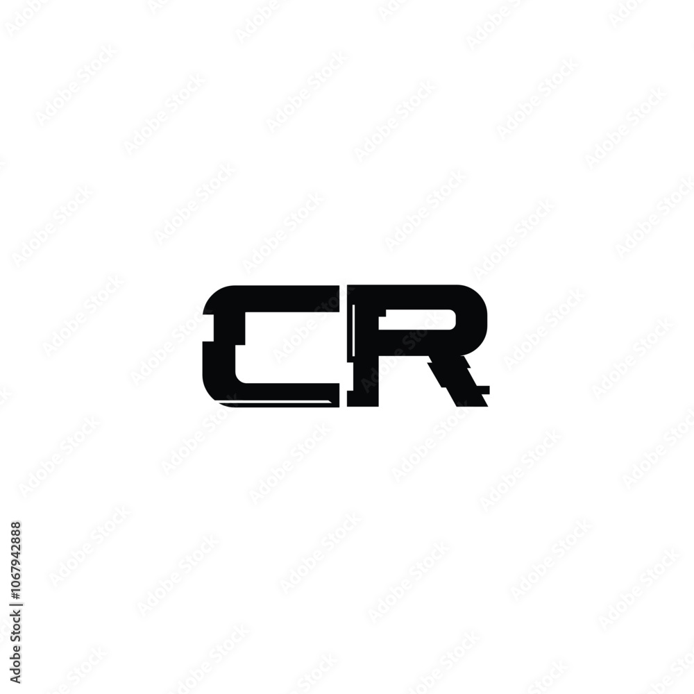 CR monogram logo design letter text name symbol monochrome logotype alphabet character simple logo CR monogram logo design letter text name symbol monochrome logotype alphabet character simple logo