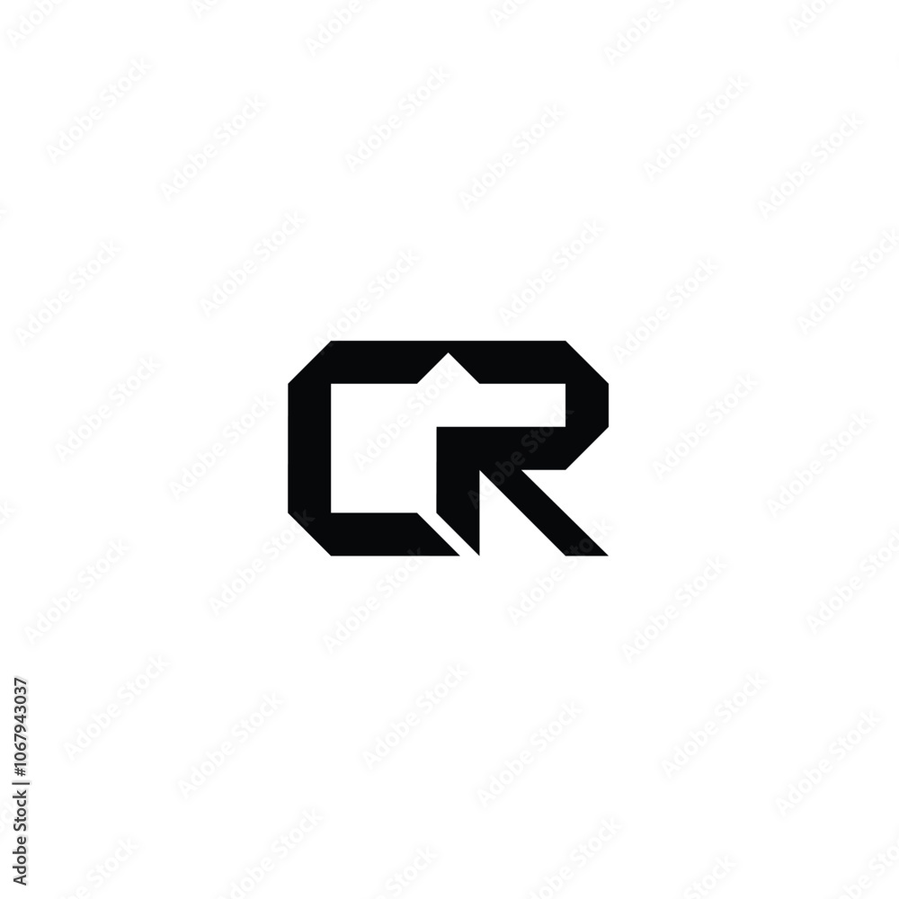 CR monogram logo design letter text name symbol monochrome logotype alphabet character simple logo CR monogram logo design letter text name symbol monochrome logotype alphabet character simple logo