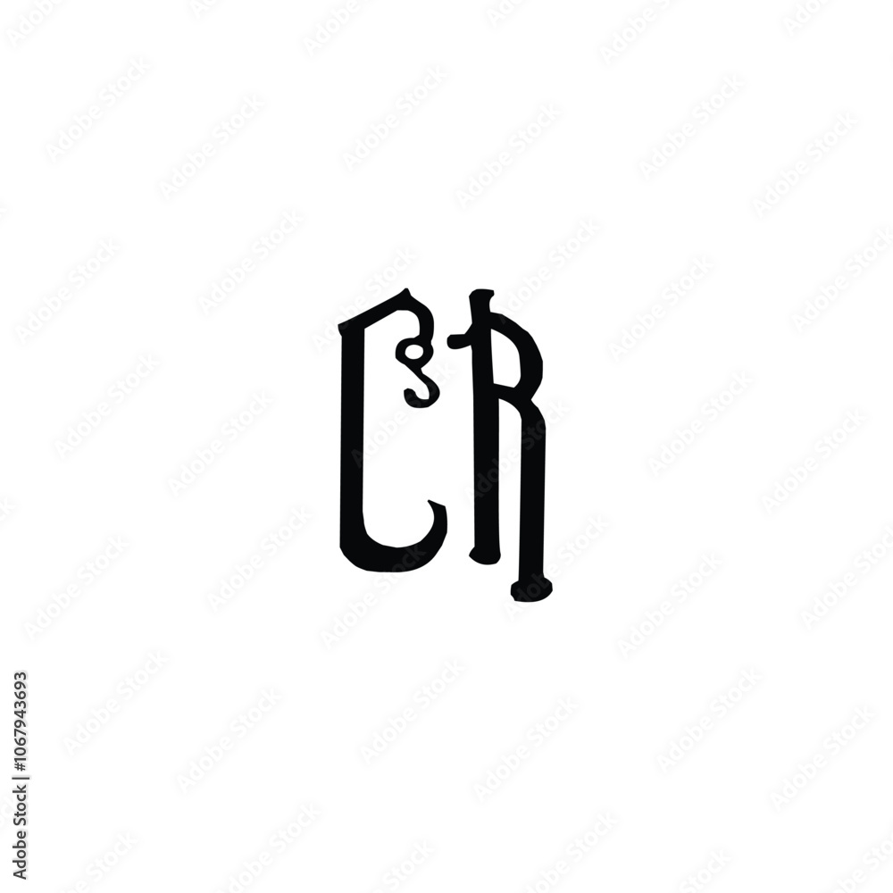 CR monogram logo design letter text name symbol monochrome logotype alphabet character simple logo CR monogram logo design letter text name symbol monochrome logotype alphabet character simple logo
