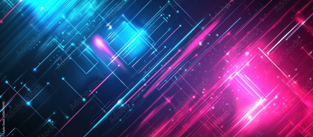 Abstract background with blue and pink neon lights. Abstract background with blue and pink neon lights.