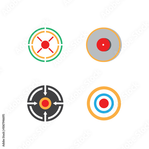 Target icon vector ilustration template