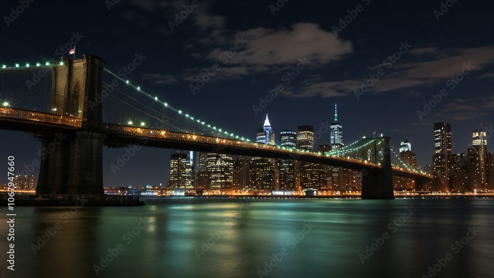 Fototapeta premium city bridge at night