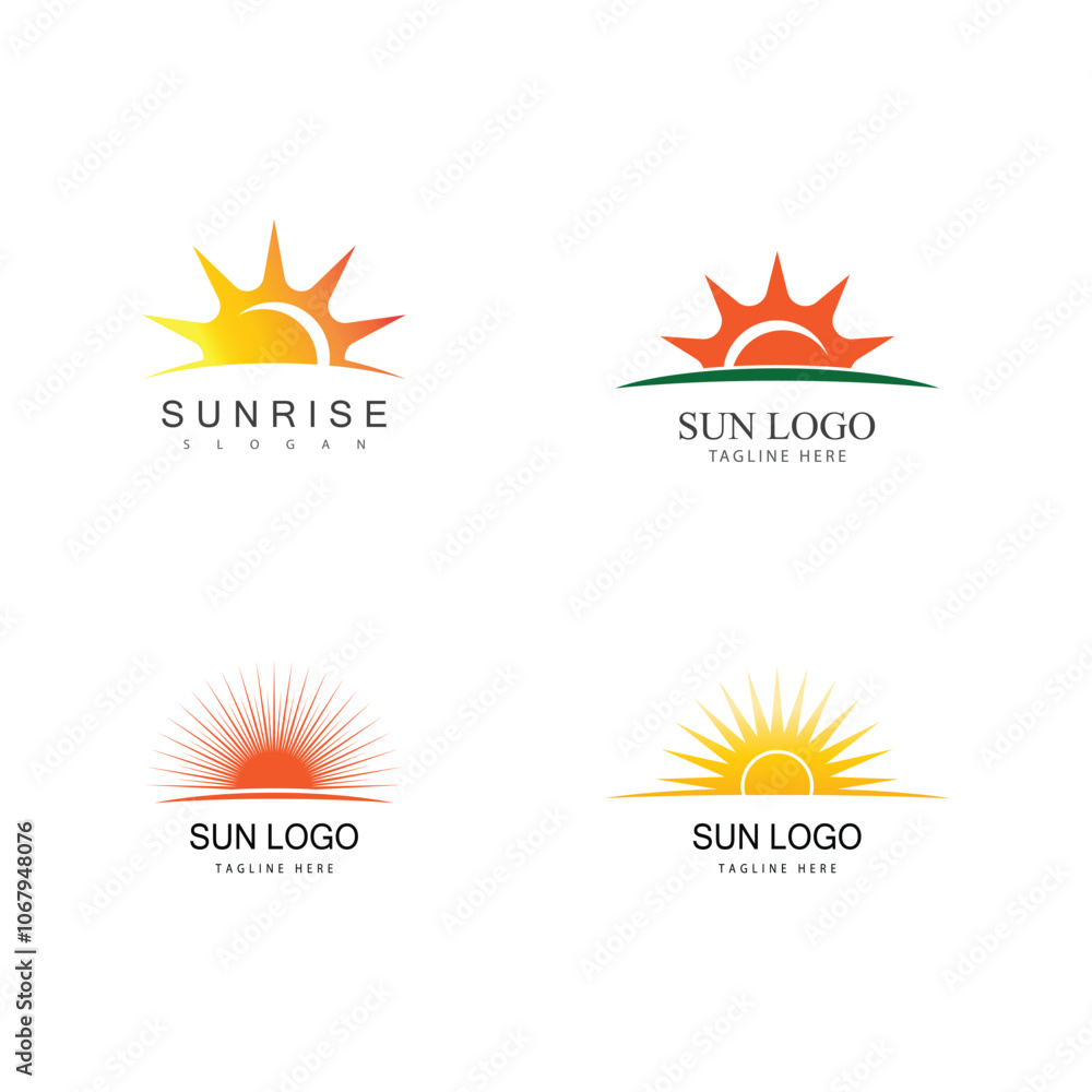 Sun logo vector template symbol design Sun logo vector template symbol design