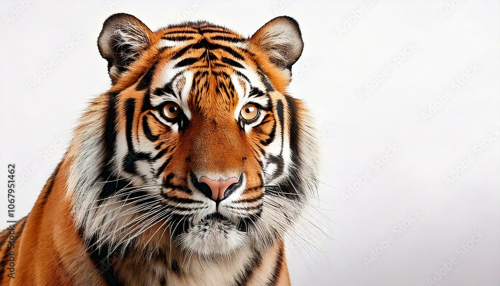 Fototapeta premium tiger on white background