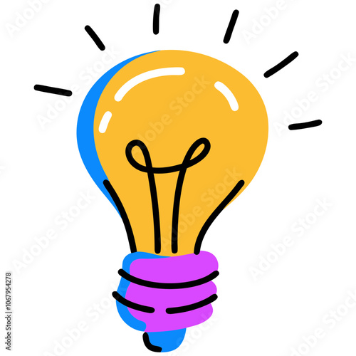 Colorful Lightbuld Illustration
