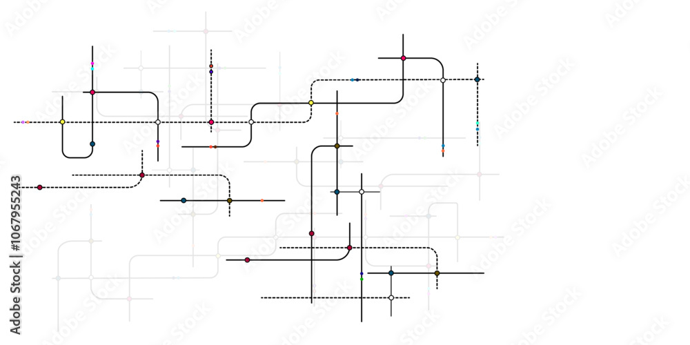 Vectors White Abstract geometric dots and lines connection circuit concept. Global communication technology background design Vectors White Abstract geometric dots and lines connection circuit concept. Global communication technology background design