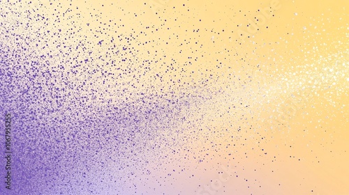 Abstract Purple and Yellow Gradient with Confetti