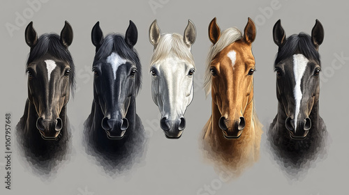 Captivating Horse Imagery: Exploring Portraits and Expressions of Equines photo