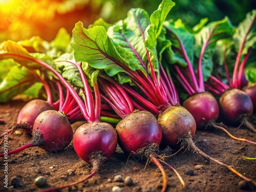 Organic Beetroot Harvest Close-Up - Garden Bounty photo