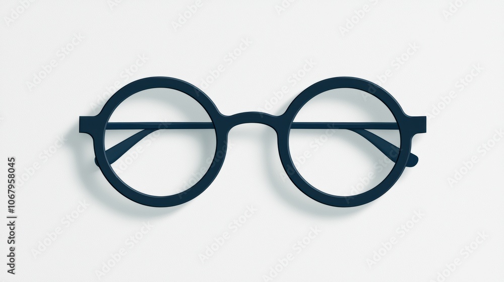 Fototapeta premium Stylish Retro Round Frame Sunglasses for Modern Vibes