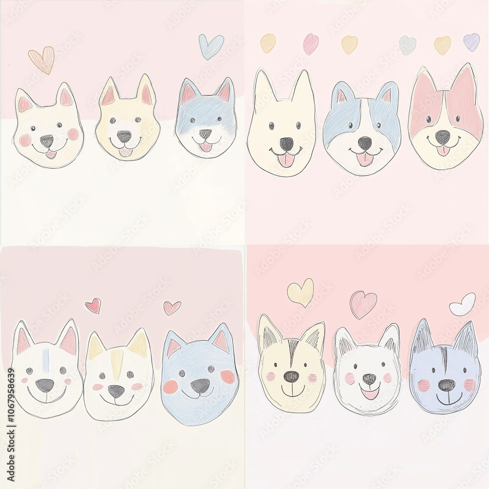 set of funny dogs set of funny dogs