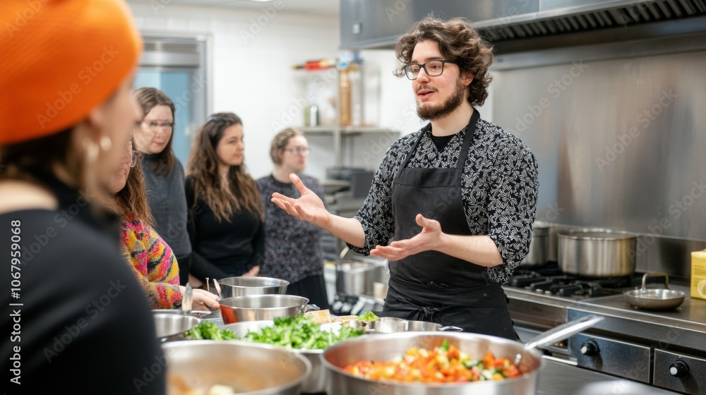 Inclusive Culinary Workshop Diverse Group Learning Innovative Cooking Techniques in Modern Kitchen Setting Inclusive Culinary Workshop Diverse Group Learning Innovative Cooking Techniques in Modern Kitchen Setting