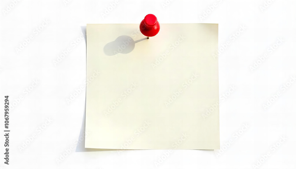 Blank Note with Red Push Pin Blank Note with Red Push Pin