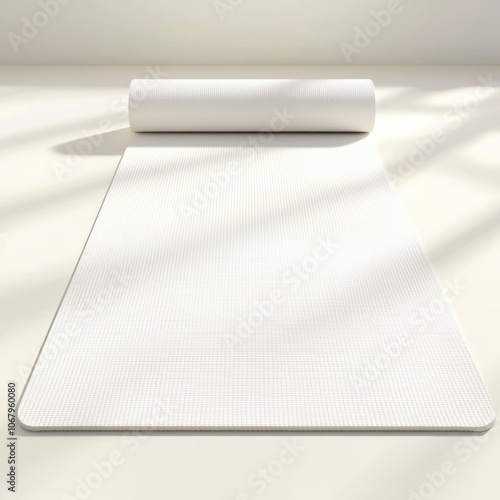 Relaxing Yoga Mat Near Soft Natural Light