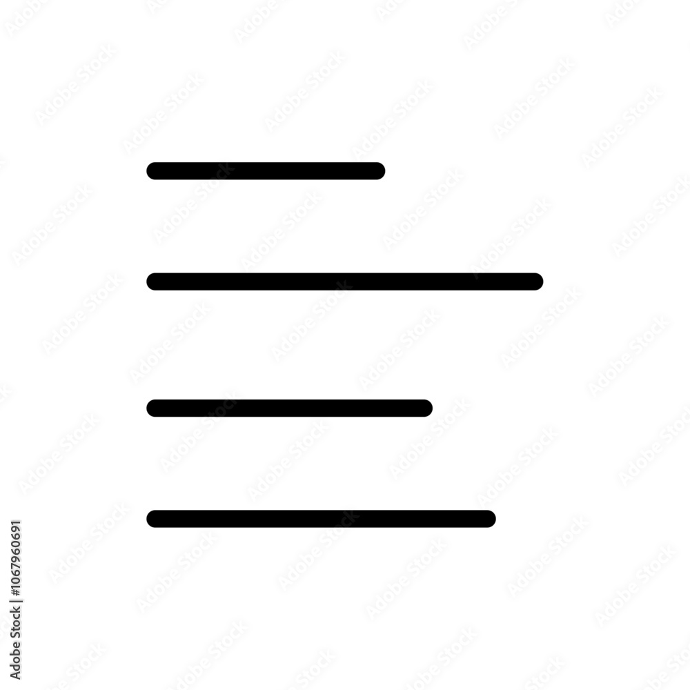 Align left icon Outline vector for web ui Align left icon Outline vector for web ui