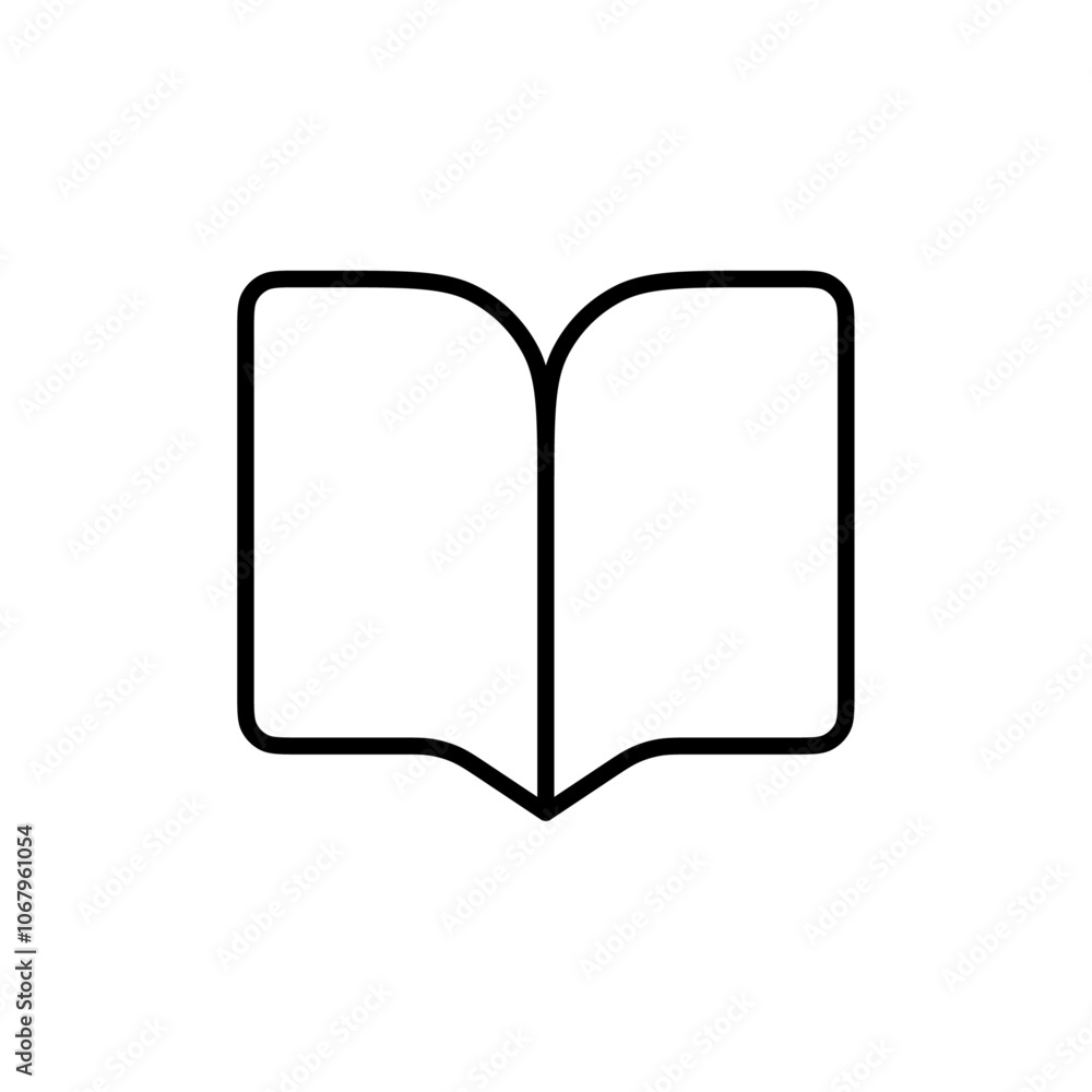 Book icon Outline vector for web ui Book icon Outline vector for web ui