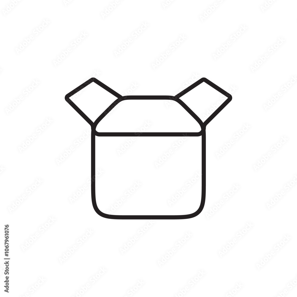 Box icon Outline vector for web ui Box icon Outline vector for web ui