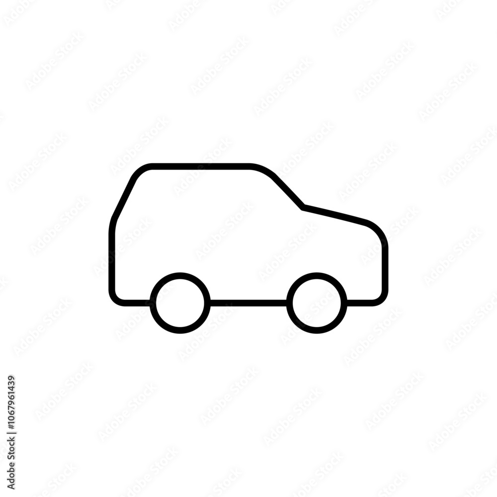Car icon Outline vector for web ui Car icon Outline vector for web ui