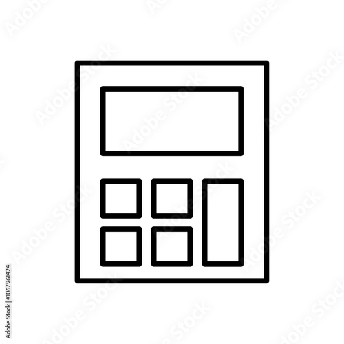 Calculator icon Outline vector for web ui