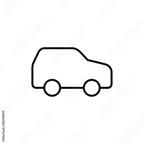 Car icon Outline vector for web ui