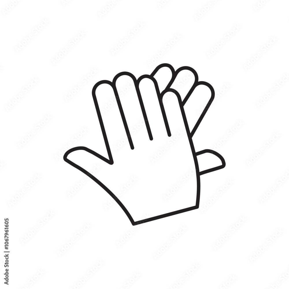 Clap icon Outline vector for web ui Clap icon Outline vector for web ui