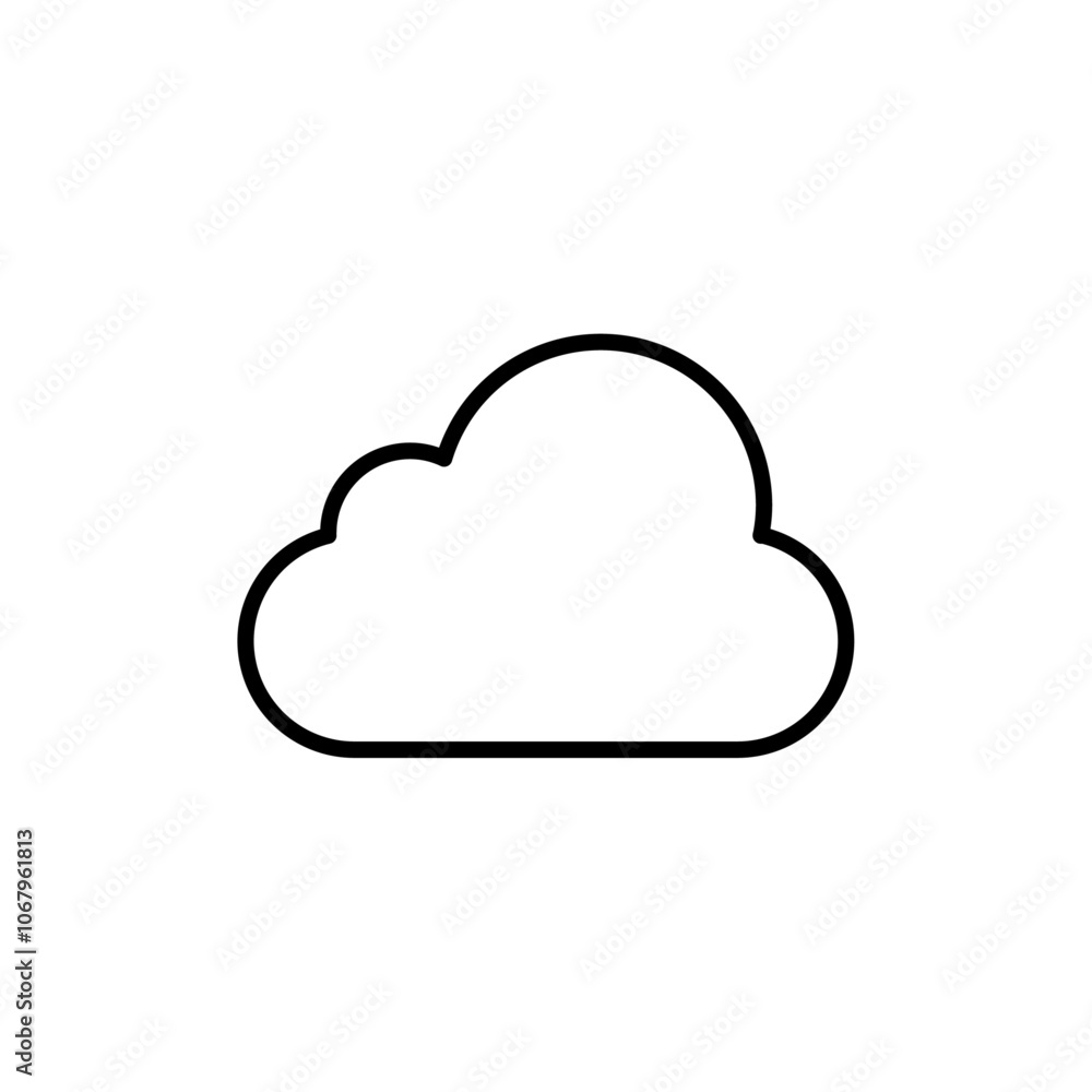 Cloud icon Outline vector for web ui Cloud icon Outline vector for web ui