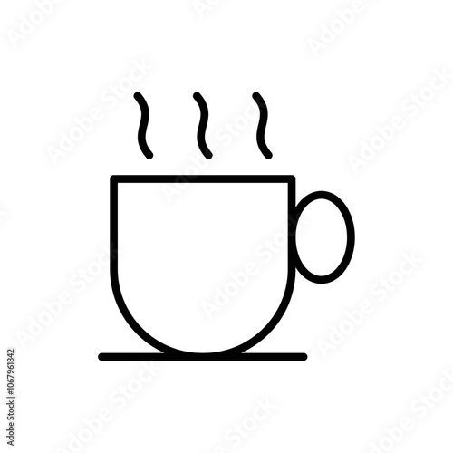 Coffee icon Outline vector for web ui