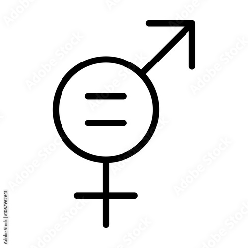 Equality icon Outline vector for web ui