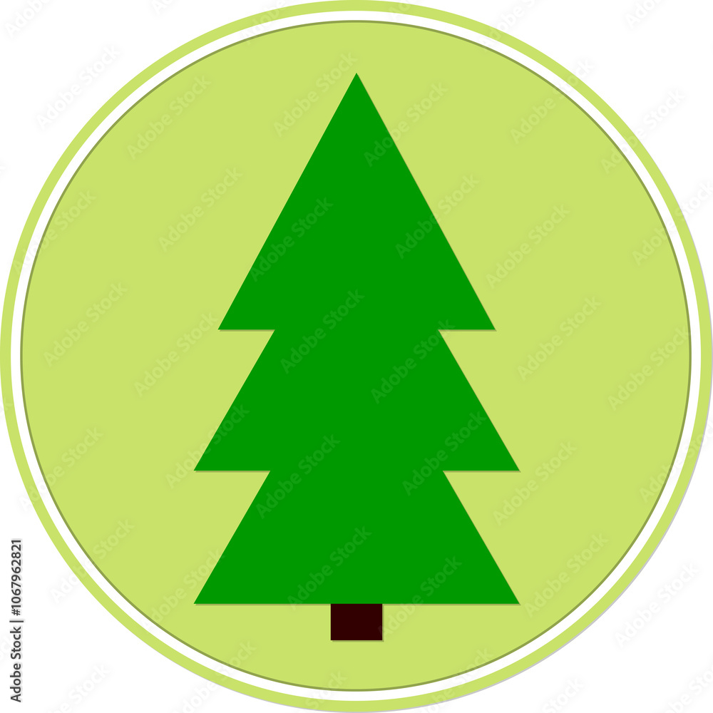 Christmas Tree icon, Xmas symbol on transparent background. PNG illustration Christmas Tree icon, Xmas symbol on transparent background. PNG illustration