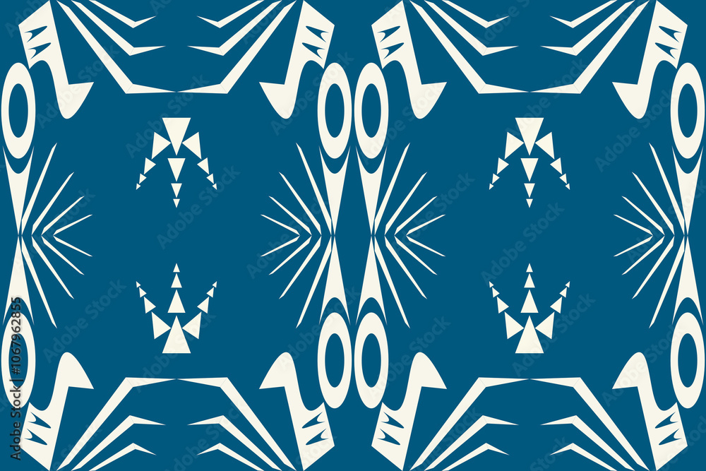 Fototapeta premium Abstract ethnic art, Geometric design, Tribal Seamless Patterns, Fabric Patterns, Clothing, Patterns, Aztec Geometric Art, Covers, Folk Embroidery, Carpet Design, Prints, Wallpaper, Fabric.