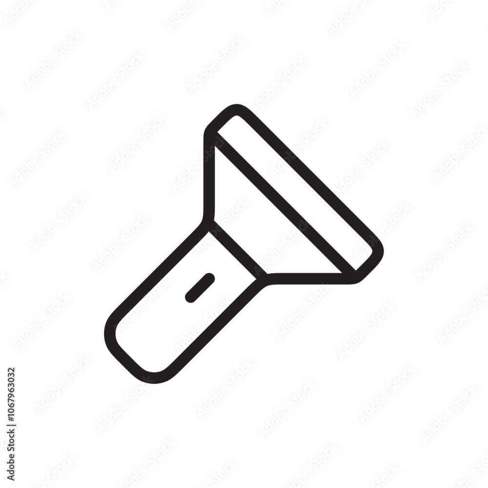 Flash light icon Outline vector for web ui Flash light icon Outline vector for web ui