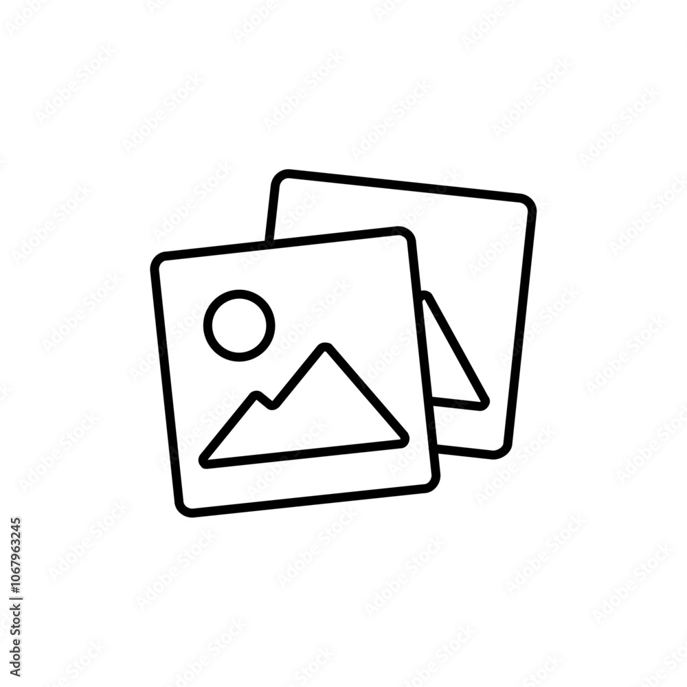 Gallery icon Outline vector for web ui Gallery icon Outline vector for web ui