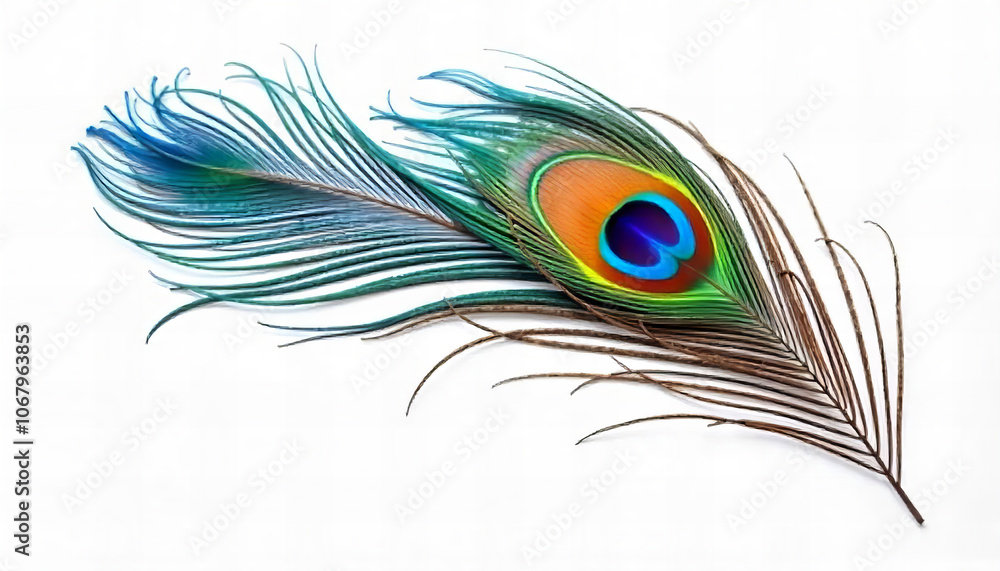 Obraz premium Vibrant Peacock Feather