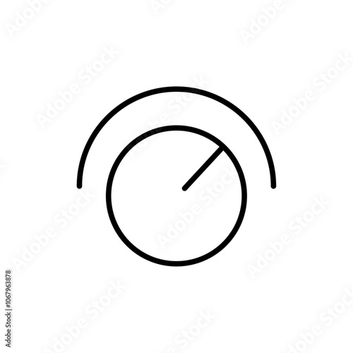 Knob icon Outline vector for web ui