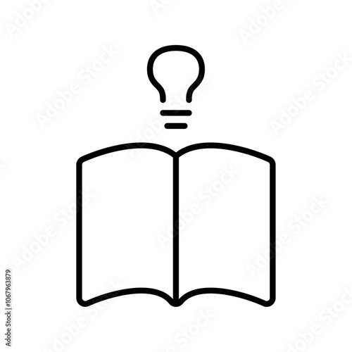 Knowledge icon Outline vector for web ui